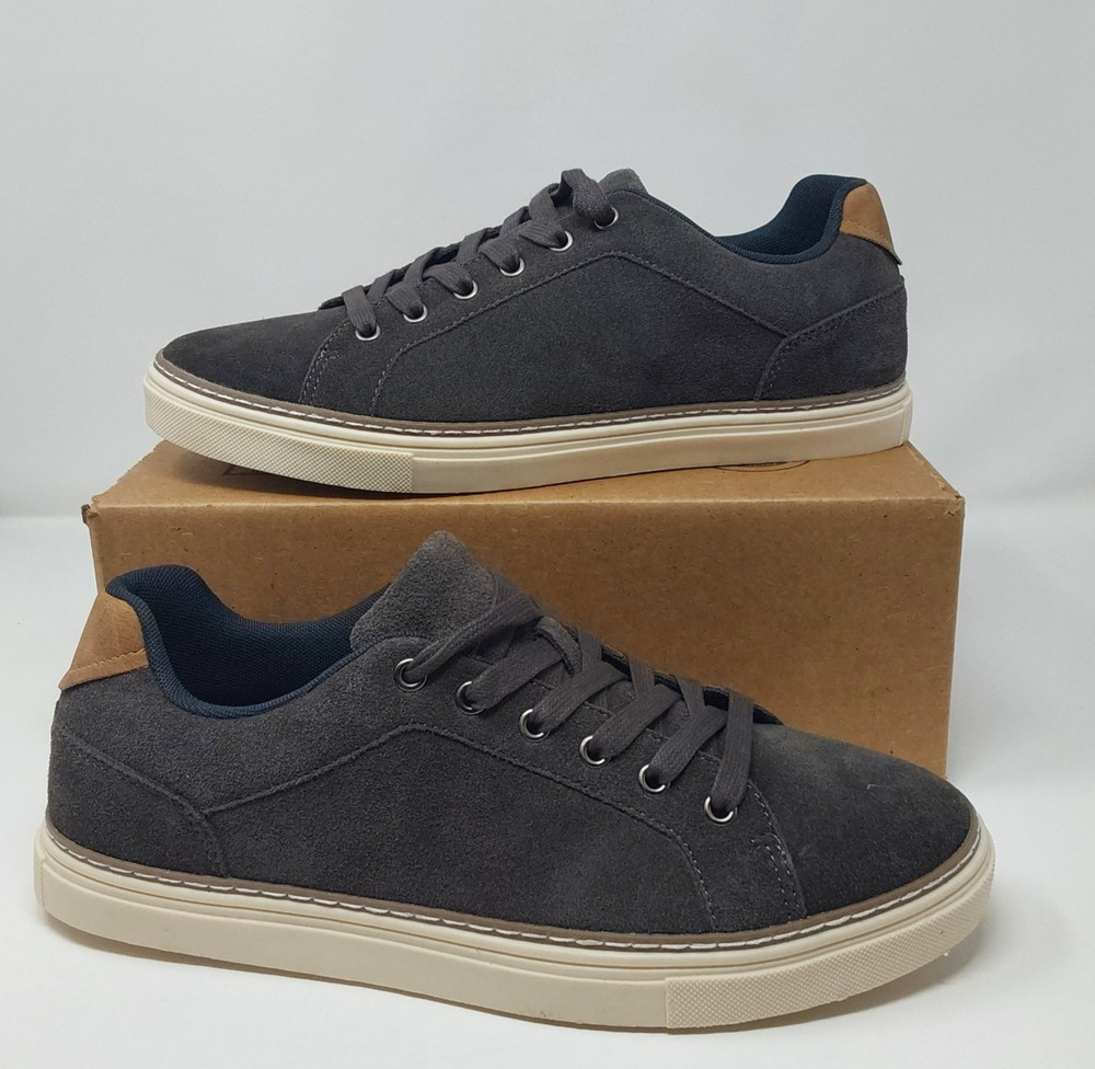 The Commons Men’s Gray Suede Casual Sneakers Lace Up Shoes Size 10 EUR 43